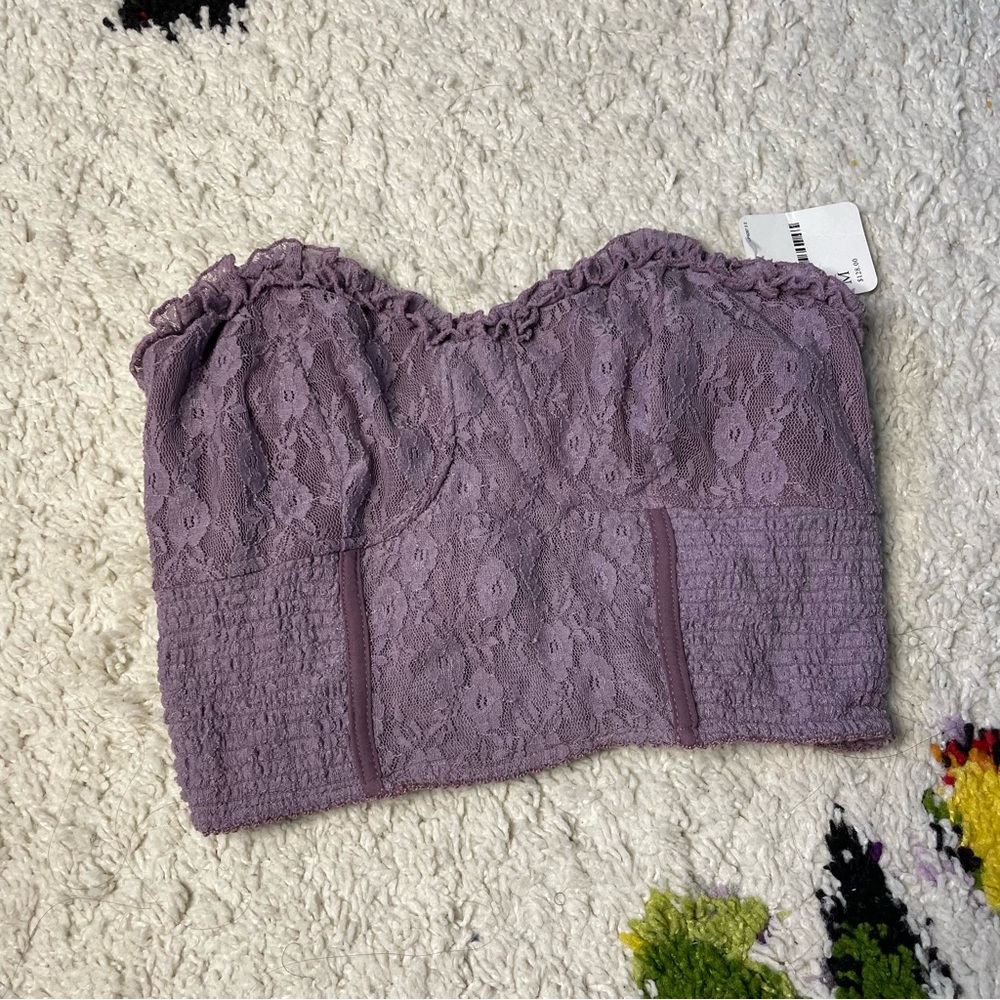 NWT free people dusty purple lace corset fairy bralette